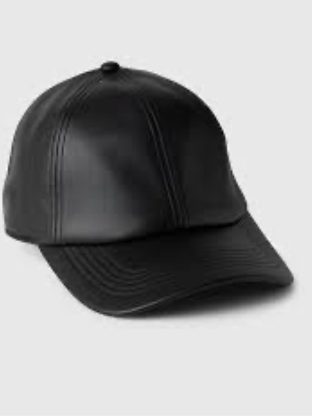 Gap Black vegan leather Baseball Cap